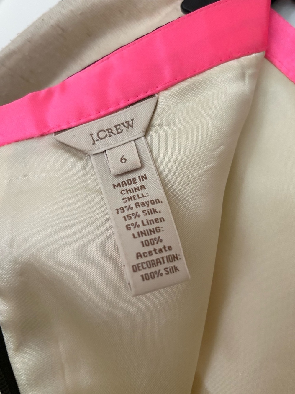J. Crew Colorblock Cream and Black Skirt - Picture 3 of 4